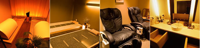 岩盤ドーム/岩盤浴/マッサージチェア/洗面台